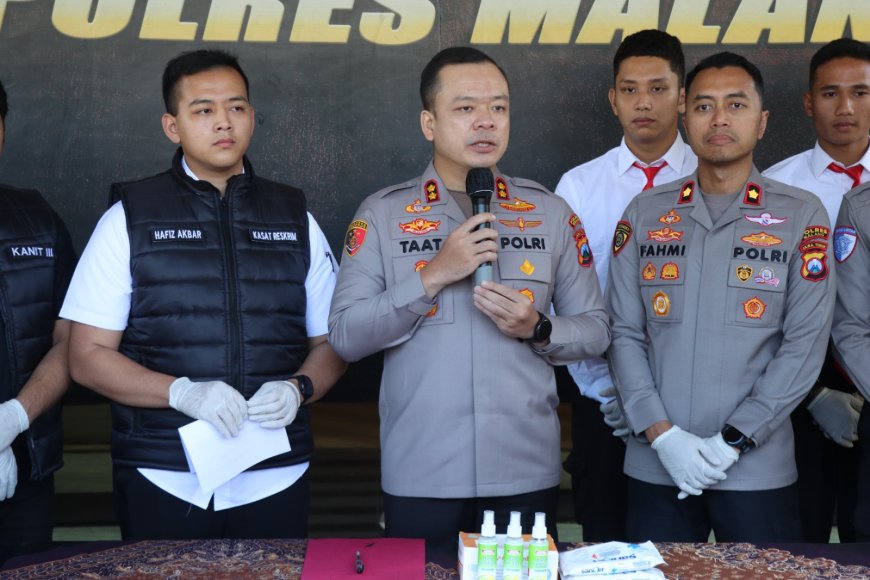 Polres Malang Tindak Cepat Dua Pemuda Kedapatan Bawa Senjata Tajam